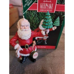 Hallmark merry Olde Santa 1990 ornament Xmas decor